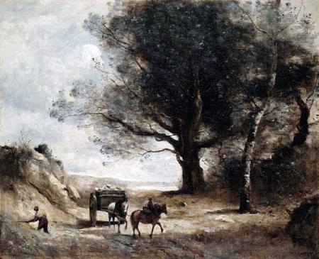 Jean-Baptiste-Camille Corot The Stonecutters Spain oil painting art
